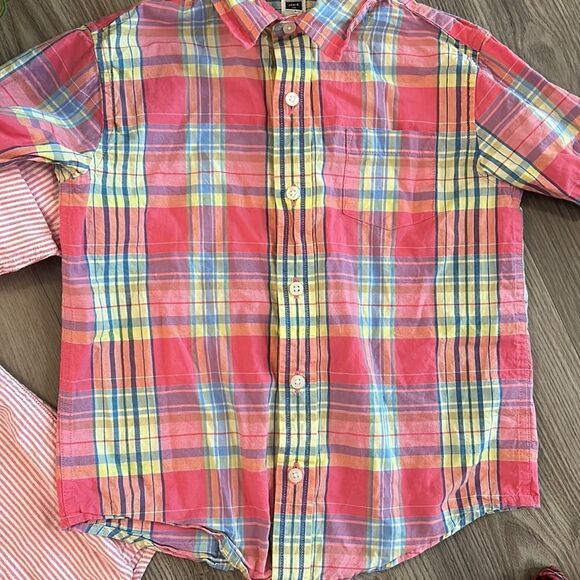 ((3 PIECE)) JANIE AND JACK 100% COTTON BUTTON DOWN SHIRT BUNDLE SIZE 5 - Picture 6 of 7